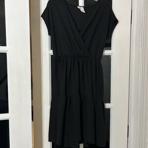 Caution To The Wind Black Midi Dress
